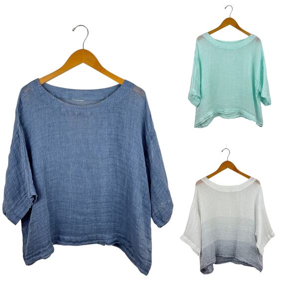 LOT of 3 J. Jill Gauze Linen Tops - Picture 1 of 12